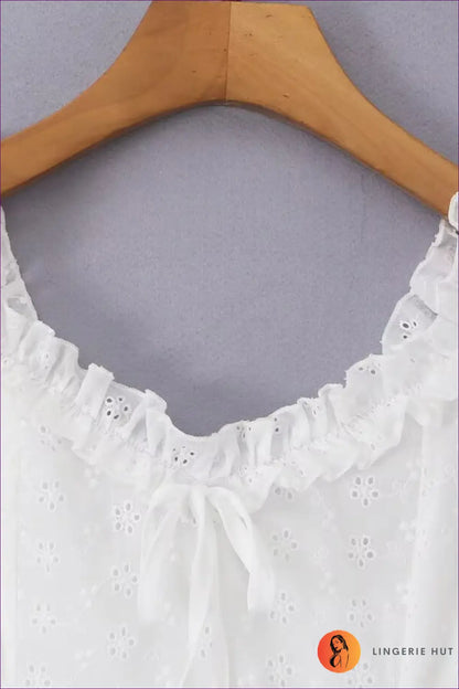 A Line Dress with Ruffle Trim - Daylight Romance - Boho • Casual • Cotton • Lingerie Hut