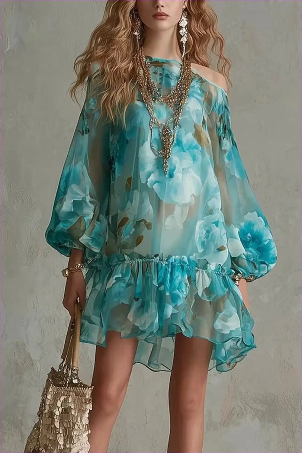 A Line Dress with Ruffle Trim - Warm Weather Poise - Casual • Cotton • Dresses - Lingerie Hut