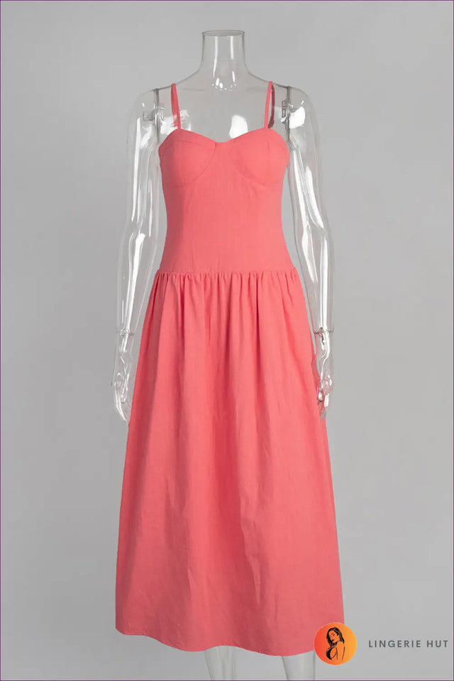 A Line Dress with Side Pocket Detail - Sunlit Ease