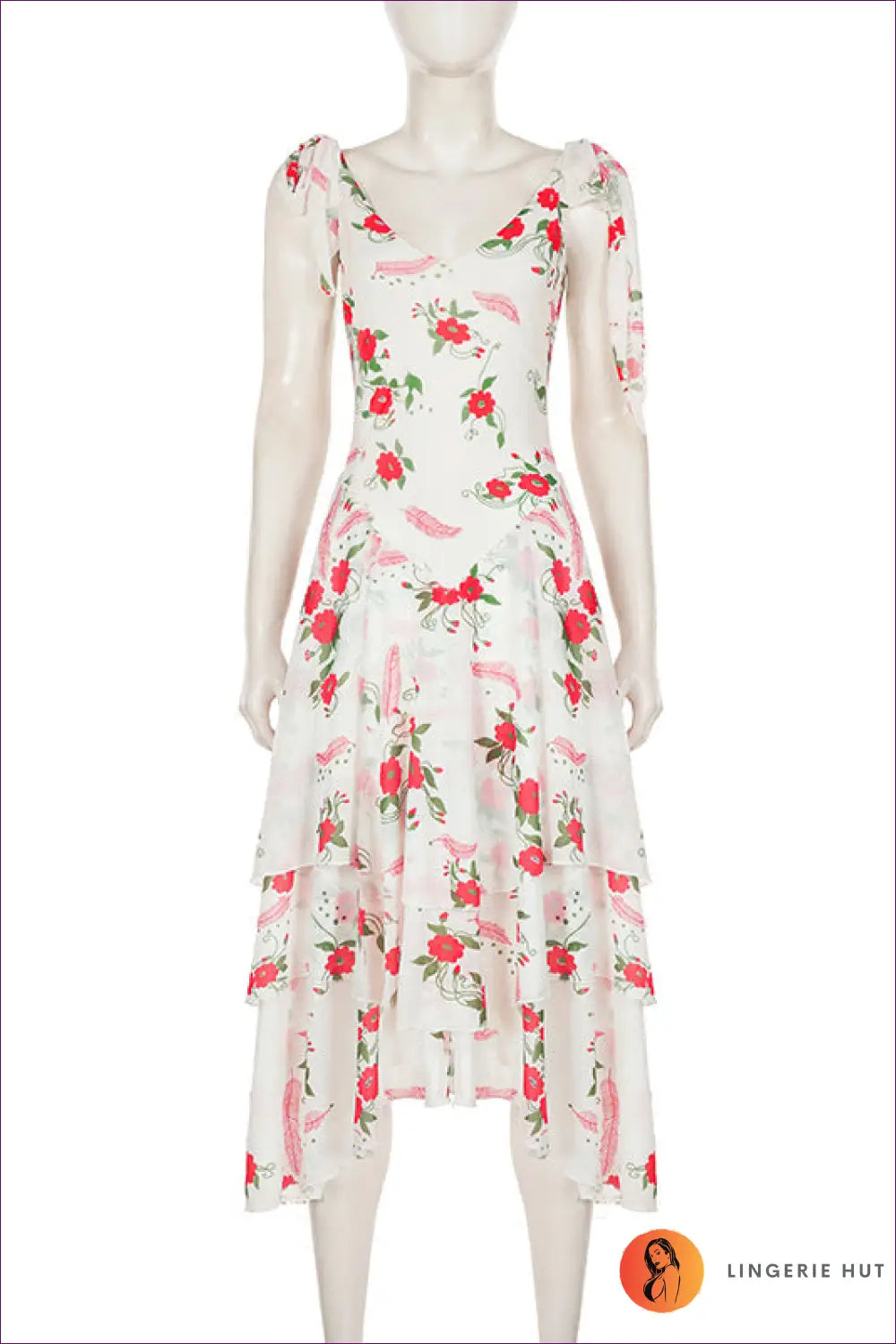 A Line Dress with Signature Waist Detail - Effortless Grace - s / Multi - Casual • Cotton • Dresses - Lingerie Hut
