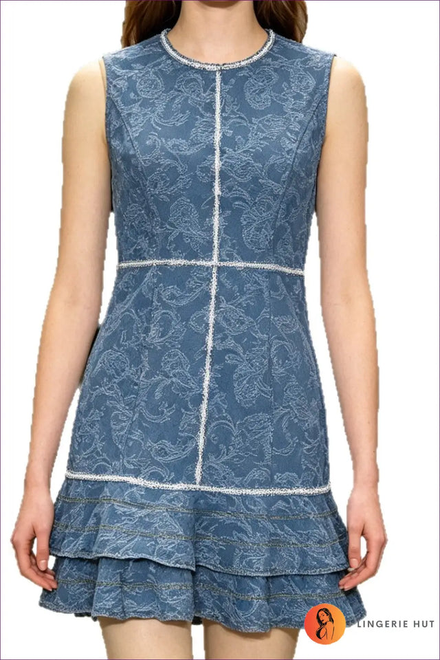 A Line Dress with Signature Waist Detail - Soft Focus Charm