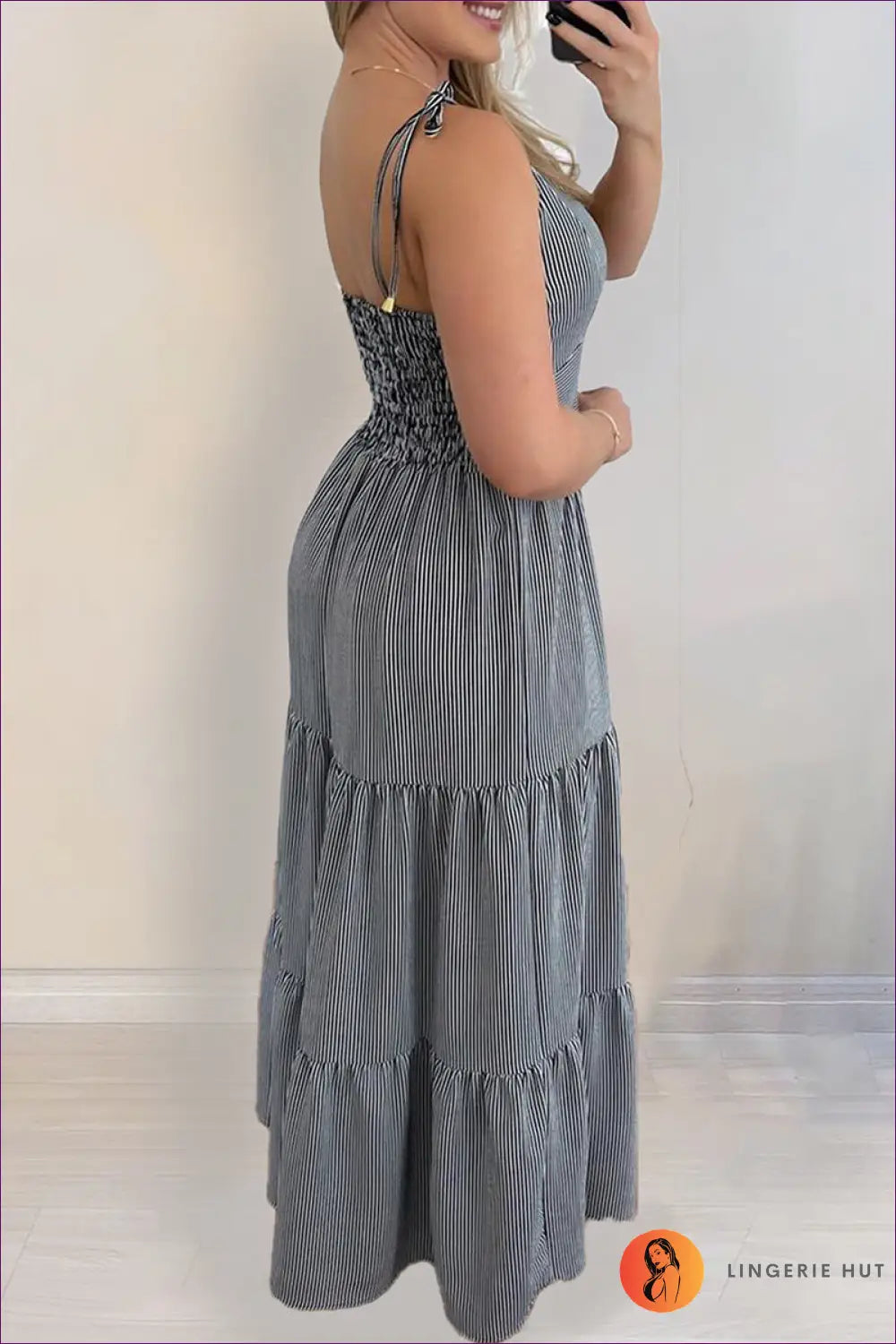 A Line Dress with Smocked Bodice - Quiet Confidence - Casual • Cotton • Dresses - Lingerie Hut