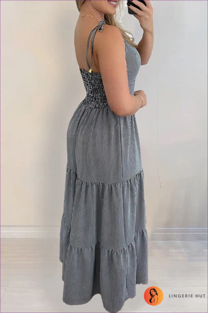 A Line Dress with Smocked Bodice - Quiet Confidence - Casual • Cotton • Dresses - Lingerie Hut