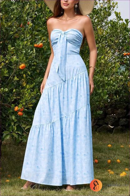A Line Dress with Tie Waist Detail - Daylight Romance - Backless • Casual • Cotton • Lingerie Hut