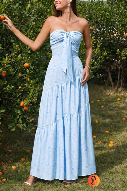 A Line Dress with Tie Waist Detail - Daylight Romance - Backless • Casual • Cotton • Lingerie Hut
