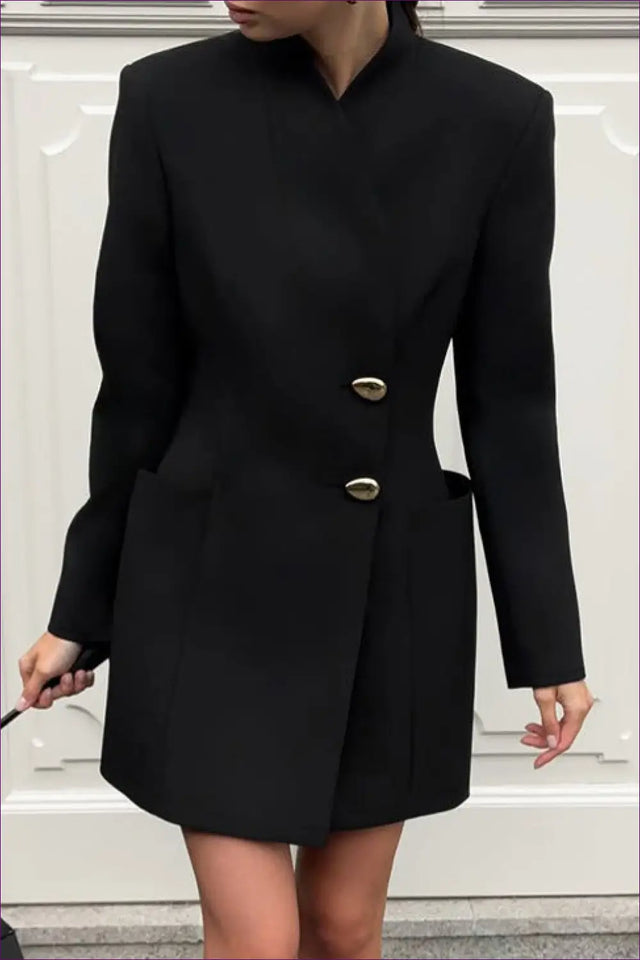 Button Front Mini Dress