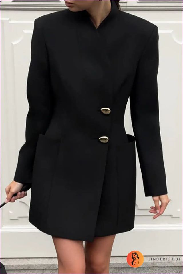 Button Front Mini Dress