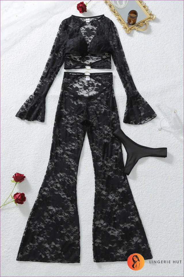 Lingerie Pant Set with O-Ring Waist Detail - After Dark Energy
