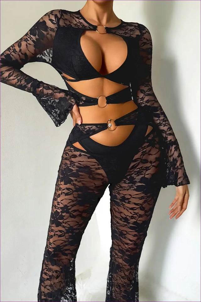 Lingerie Pant Set with O-Ring Waist Detail - After Dark Energy