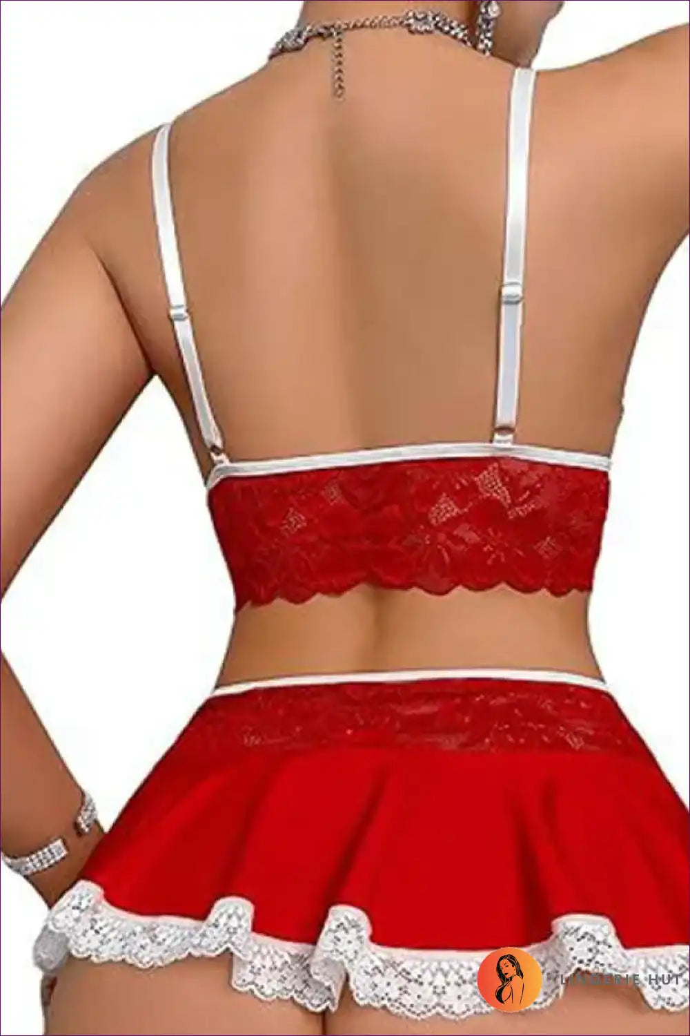 Lingerie Set with Lace Bralette and Skirt - Playful Energy for Boudoir, Bra Set, Date Night, Everyday,