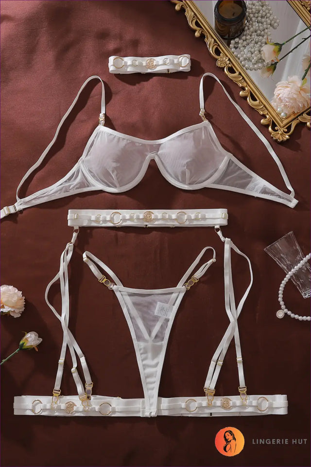 Lingerie Set with Harness Strap Detail - Bold Confidence