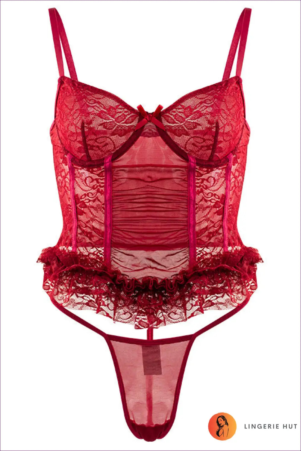 Lingerie Set with T-back Belt Detail - Bold Confidence - Boudoir • Bra • Everyday • just in • Polyester - Hut