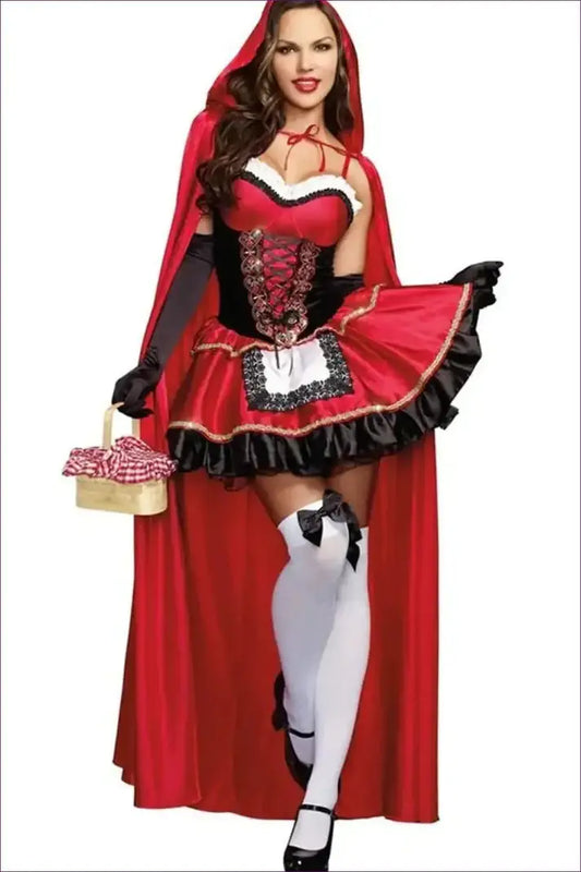 Get Ready For Enchanting Adventures With Our Little Red Riding Hood Outfit. Perfect Costume Parties And World