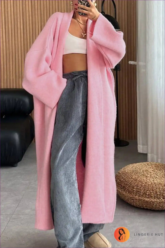 Long Cardigan with Open Front - Effortless Layers for All Season, Autumn, Casual, Everyday,