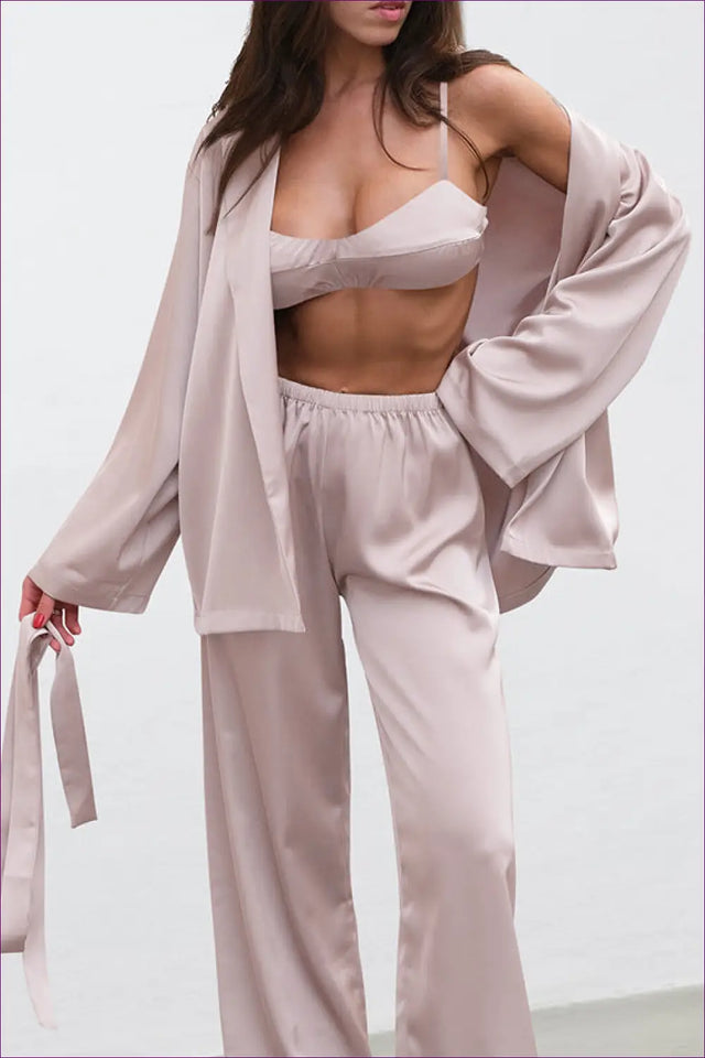 Lounge Set with Belted Robe - Sunday Morning Ritual