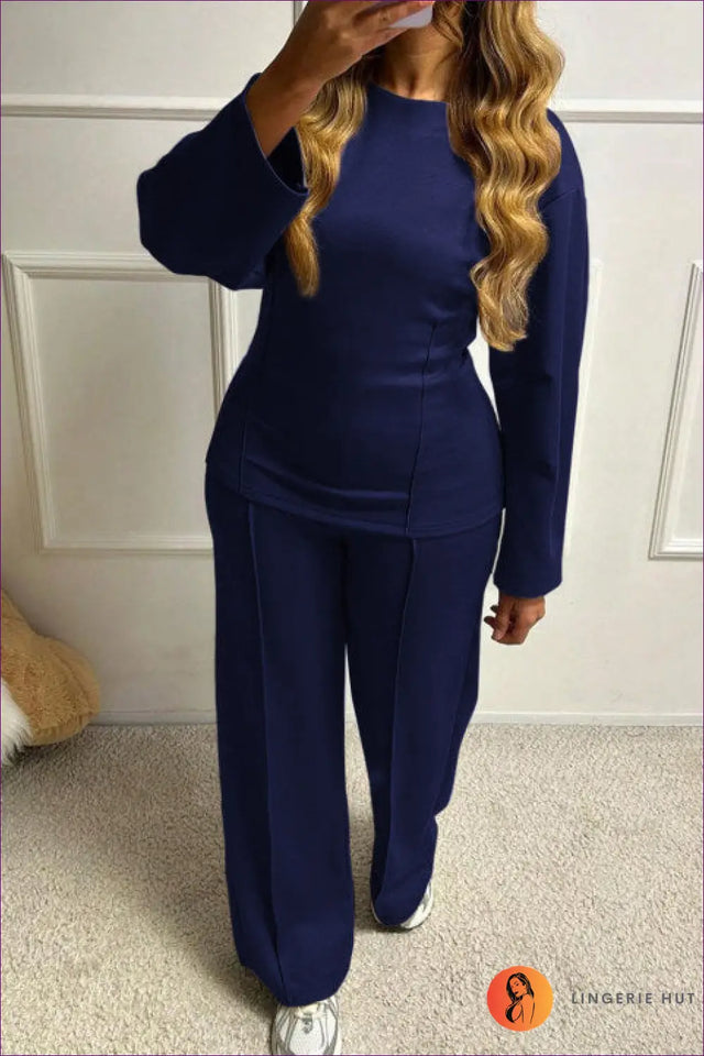 Burgundy Long Sleeve Loungewear Set