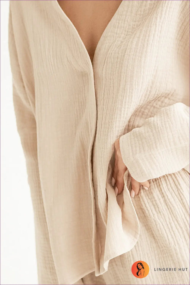 Long Sleeve Loungewear Set - Relaxed Home Sophistication