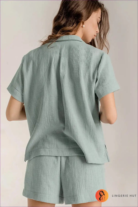 Lounge Set with Matching Shorts - Weekend Sanctuary for All Season, Casual, co Ord, Cotton, Everyday