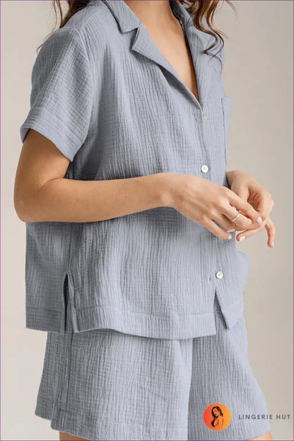 Lounge Set with Matching Shorts - Weekend Sanctuary for All Season, Casual, co Ord, Cotton, Everyday