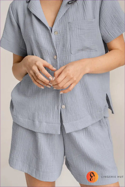 Lounge Set with Matching Shorts - Weekend Sanctuary for All Season, Casual, co Ord, Cotton, Everyday