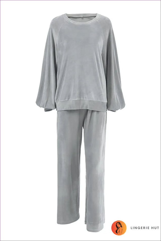 Loungewear Set with Oversized Top - Off-Duty Comfort