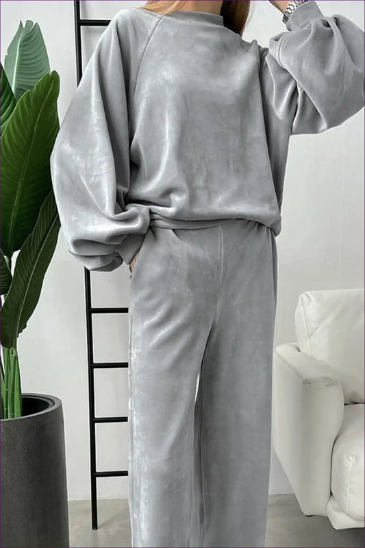 Lounge Set with Oversized Top - Cosy Weekend Vibes for All Season, Autumn, Casual, Cotton, Everyday