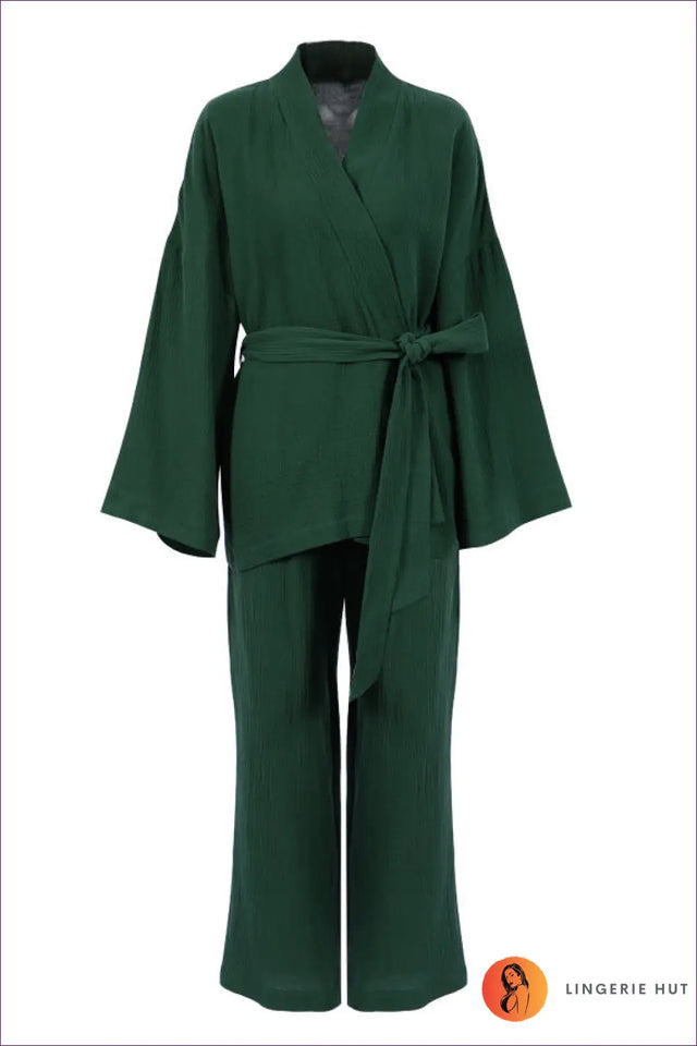 Lounge Set with Ribbed Cardigan - Effortless Elegance