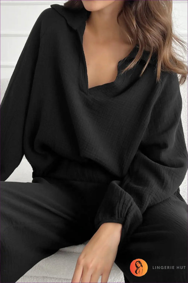 Lounge Set with Ribbed Texture - Sunday Morning Ritual