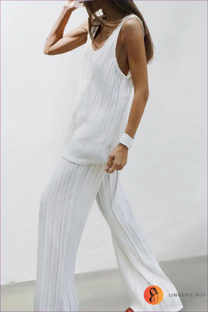 Lounge Set with Ribbed Texture - Sunday Morning Ritual for All Season, Casual, co Ord, Everyday,