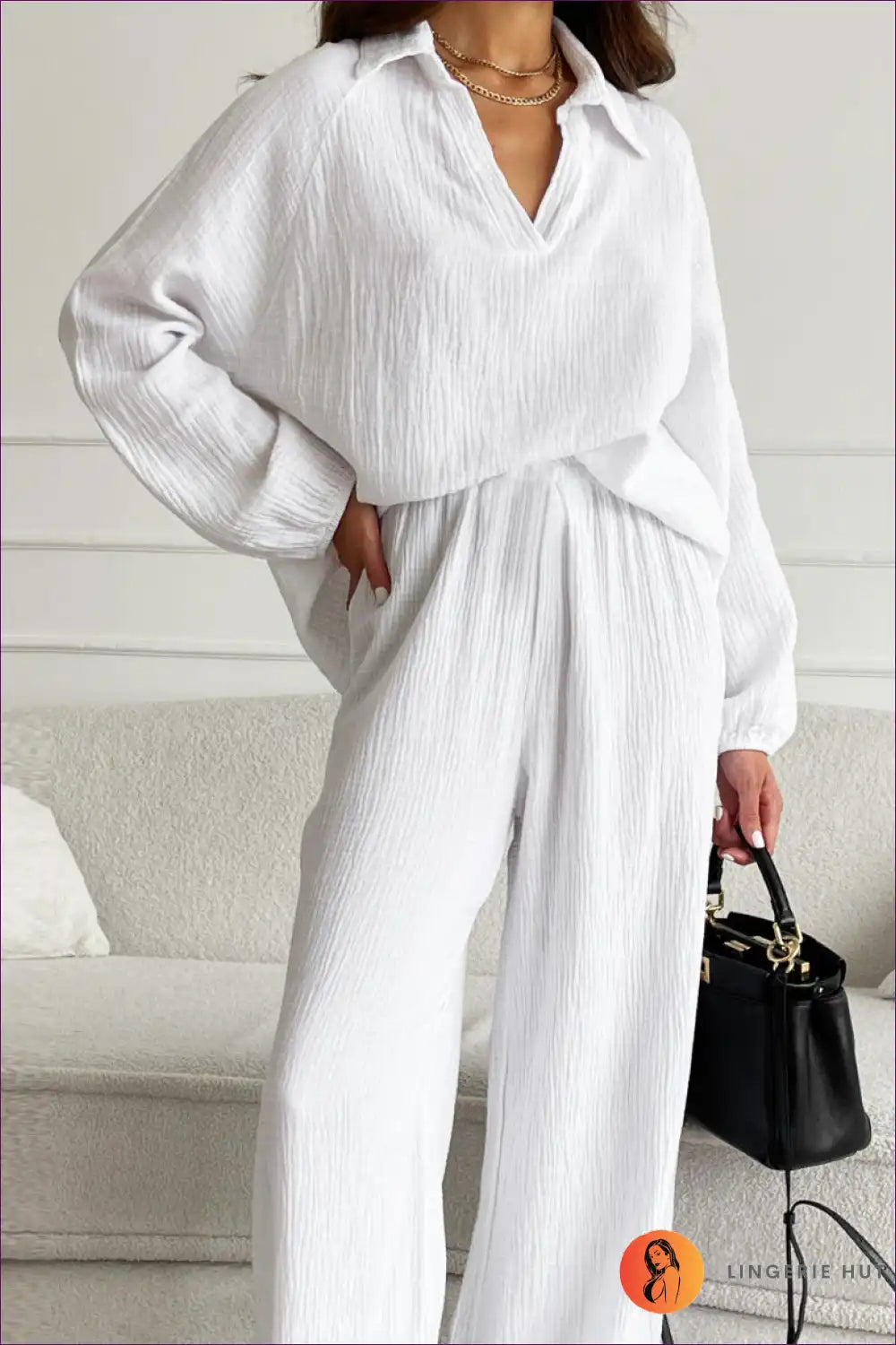Lounge Set with Ribbed Texture - Sunday Morning Ritual for All Season, Casual, co Ord, Everyday,