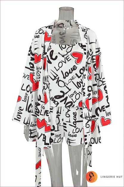 Love Print Co-ord Set - Day to Night Effortless Style - s / Multi - co Ord - Outfit Sets - Lingerie Hut - All Season