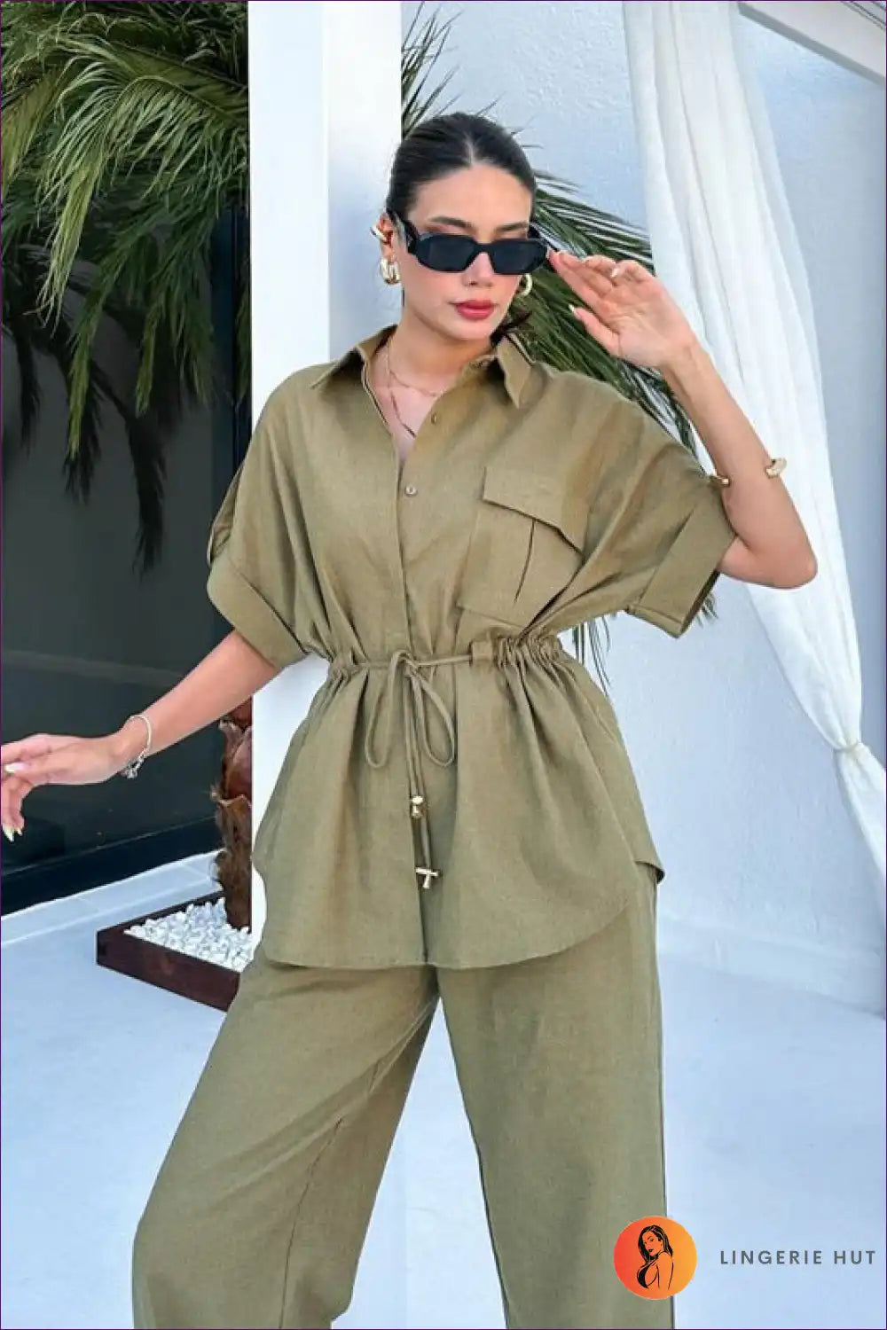 Luxe Safari Chic Co-ord Set - Effortless Elegance for the Modern Woman Casual, co Ord, Everyday, Glamour,