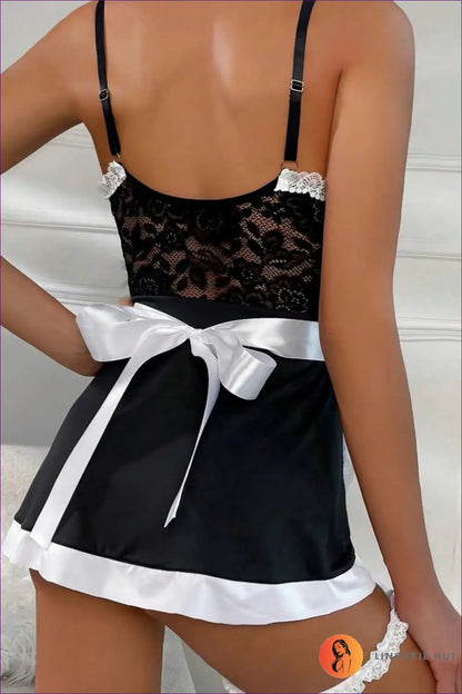 Maid Costume with Bow Trim - Sunkissed Escape - Clubwear • just in • Lace • Lingerie Hut