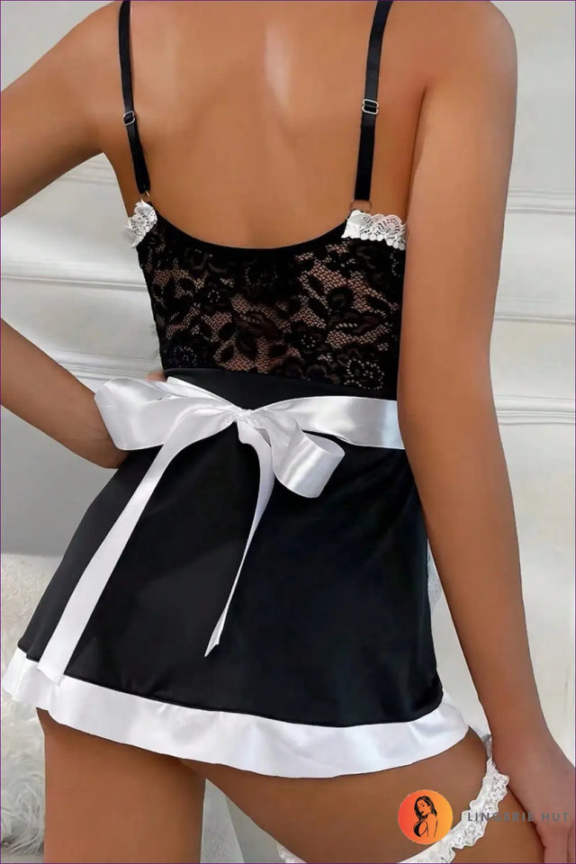 Maid Costume with Bow Trim - Sunkissed Escape