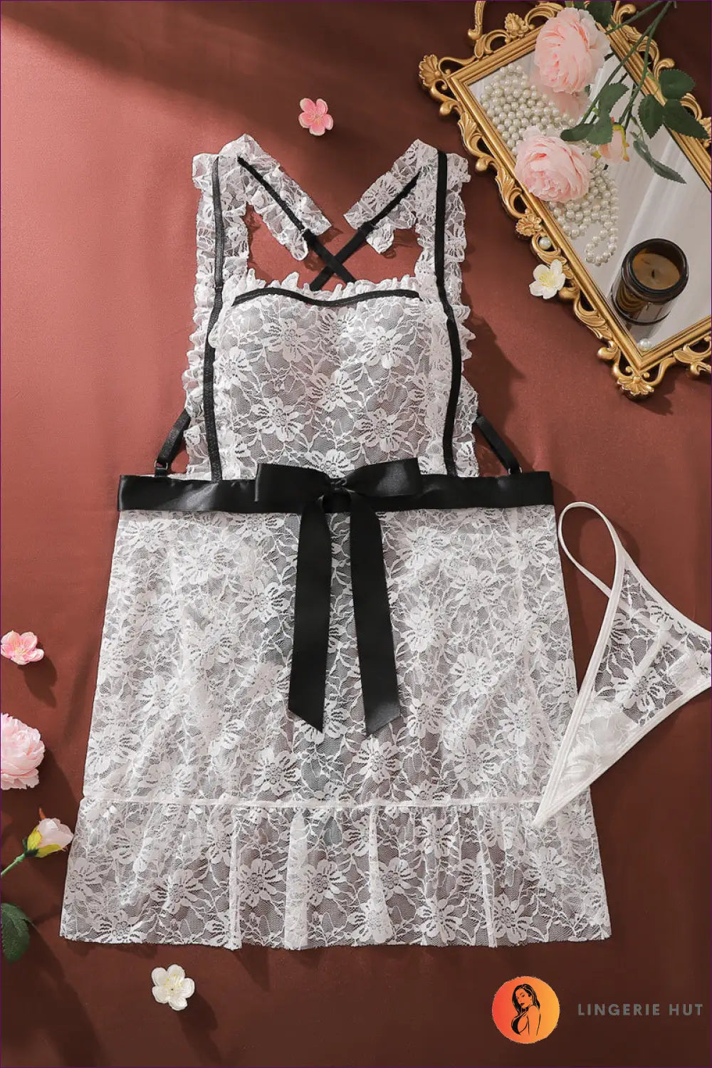Maid Costume with Lace Apron Detail - Bold Confidence - s / White - just in • Party - Wooyi
