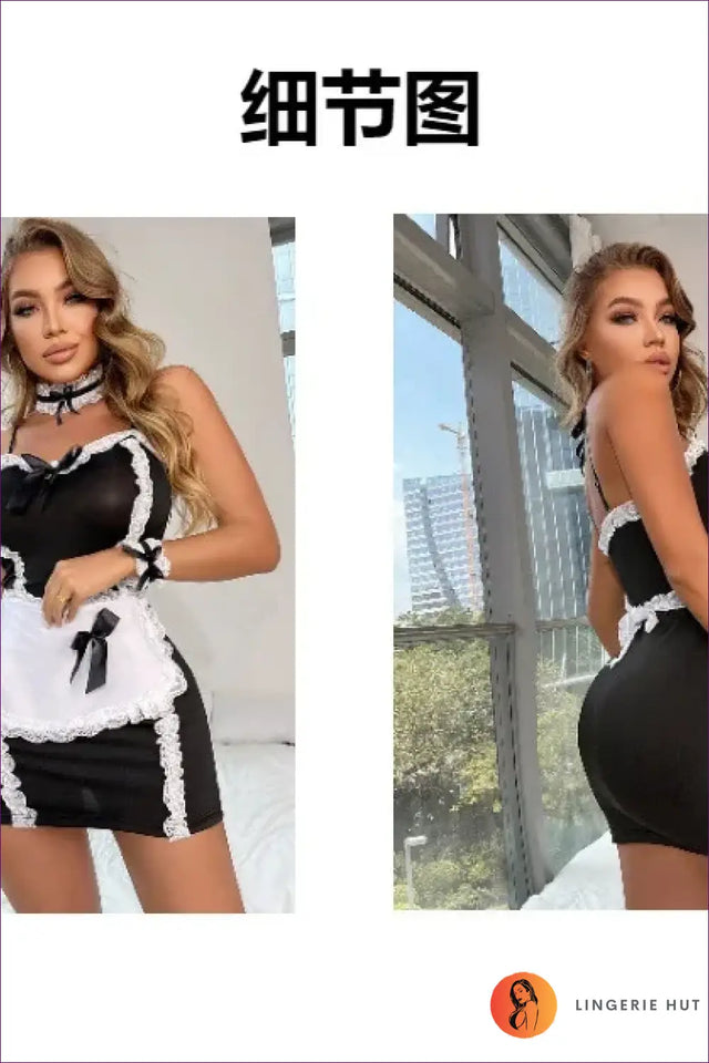 Maid Costume with Lace Apron Set - Confident Role Play