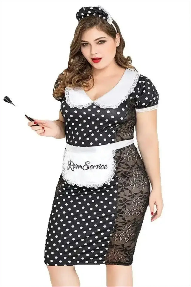Maid Costume with Peter Pan Collar - Retro Charm