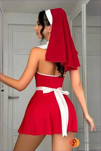 Nun Costume Set with Headpiece - Cosplay • Costume • Lace • Mini - Lingerie Hut