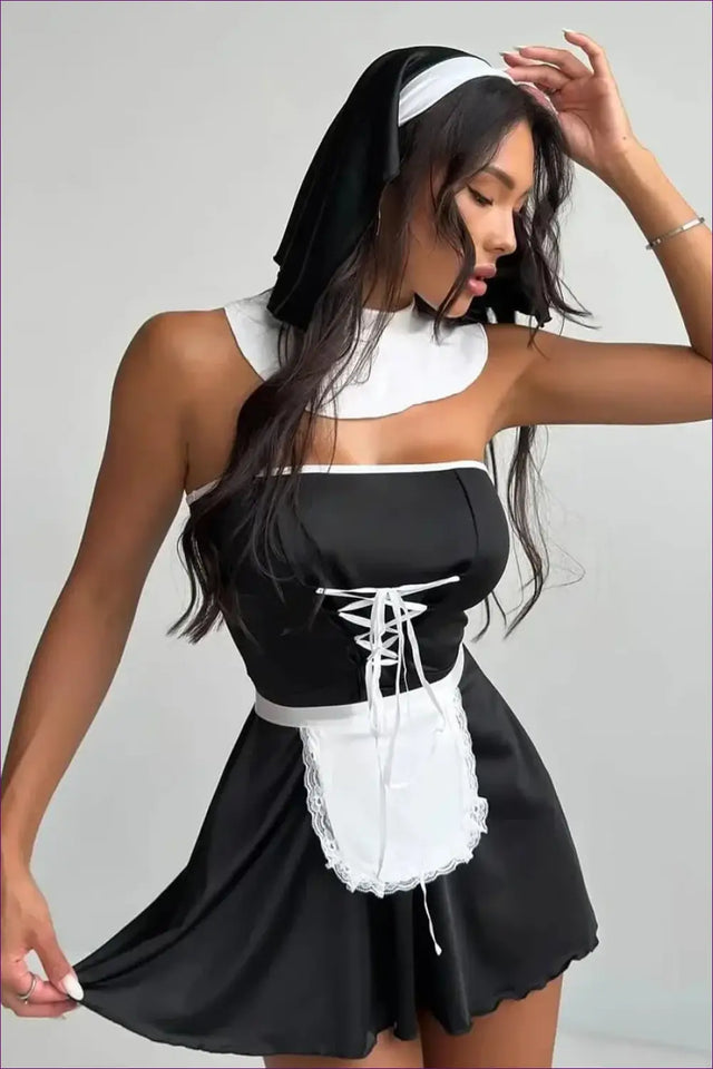 Nun Costume Set with Headpiece