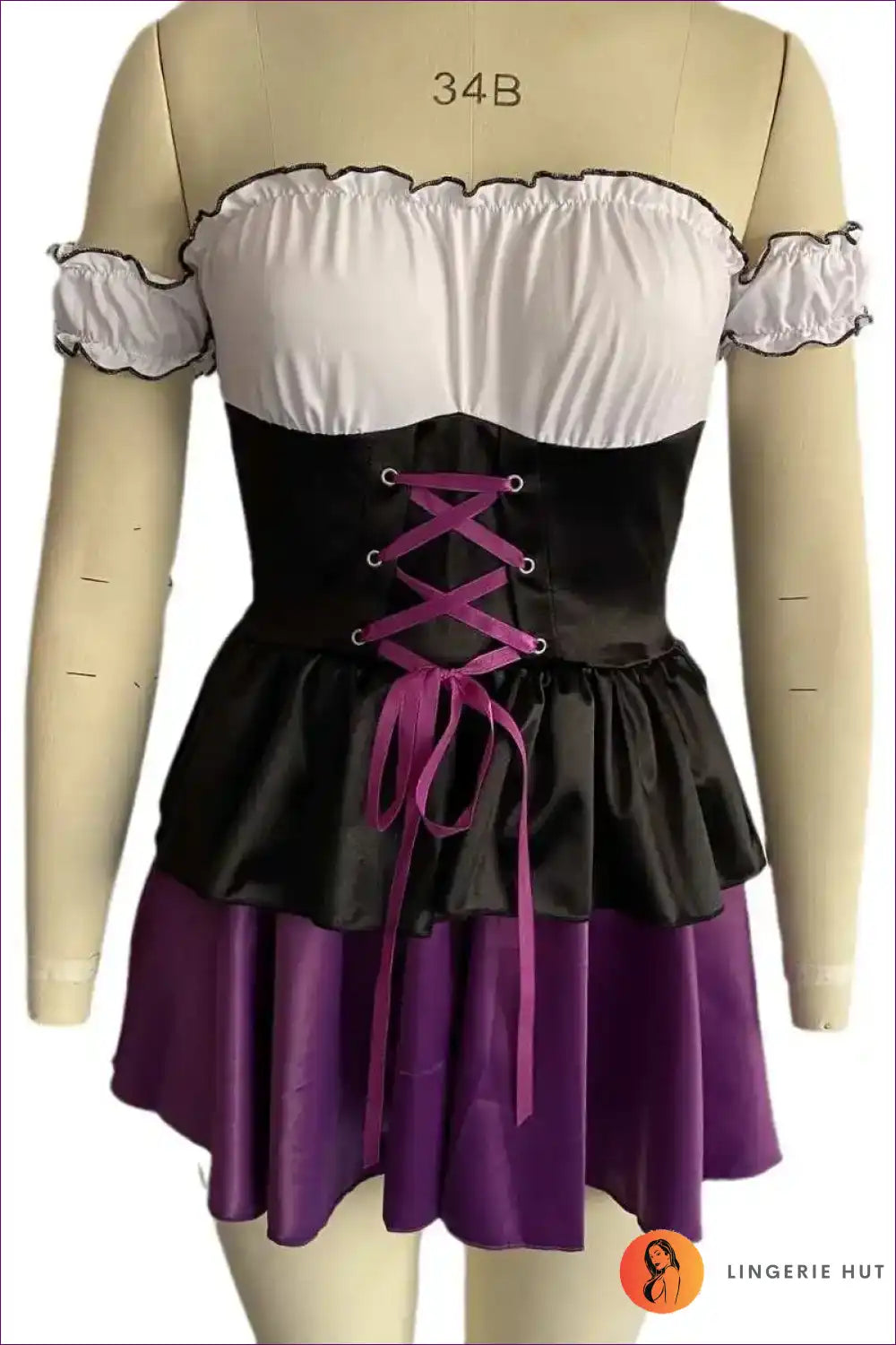 Maid Costume with Spaghetti Straps - Lolita Club Playfulness for Casual, Clubwear, Costume, Cotton, Halloween