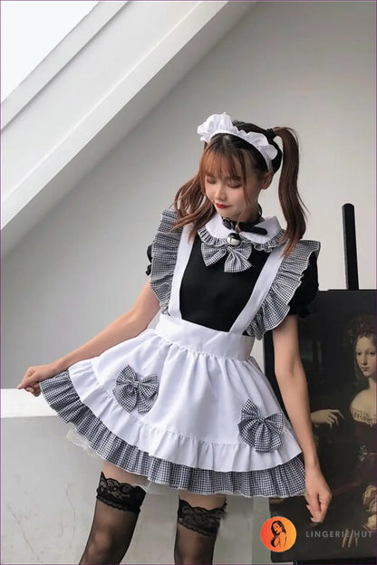 Maid Costume for Women - Fantasy Roleplay Ready - Outfit Set - Costumes - Lingerie Hut - Clubwear • Cutout • Halloween