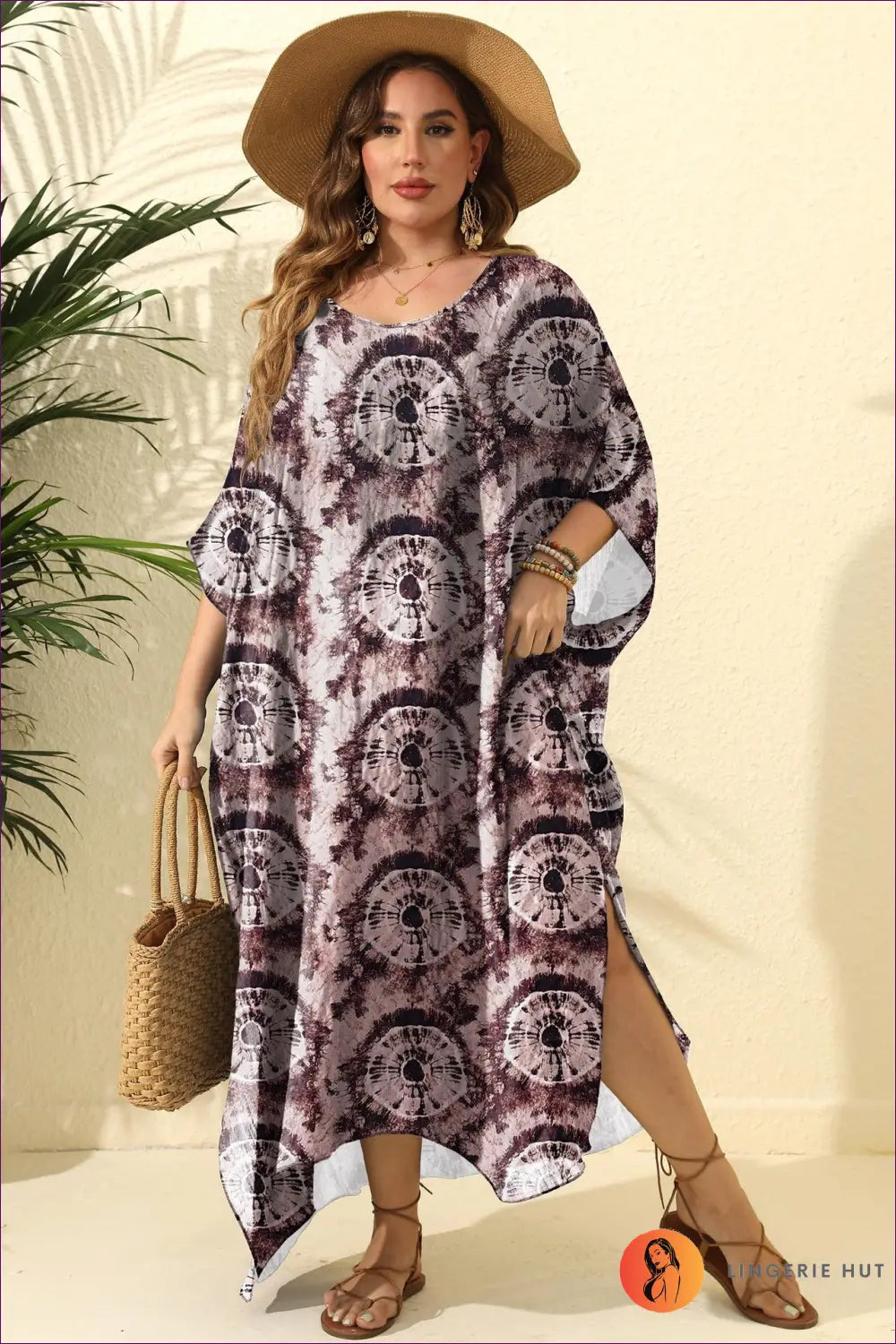 Maxi Boho Dress with Split Detail - Garden Party Ready - one Size / Red - Dresses - Lingerie Hut - A-line • Casual