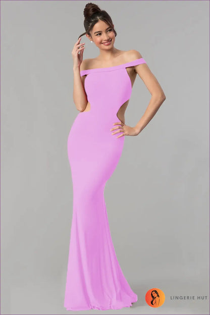 Cut-out Maxi Dress - not your Basic Black Tie Look - s / Pink - Dresses - Lingerie Hut - All Season • Backless