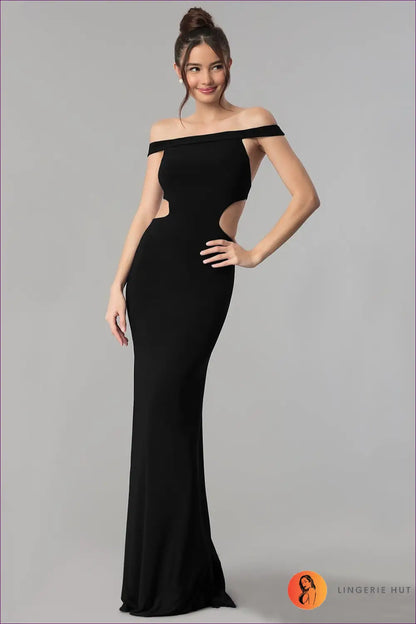 Cut-out Maxi Dress - not your Basic Black Tie Look - s / Dresses - Lingerie Hut - All Season • Backless • Bodycon