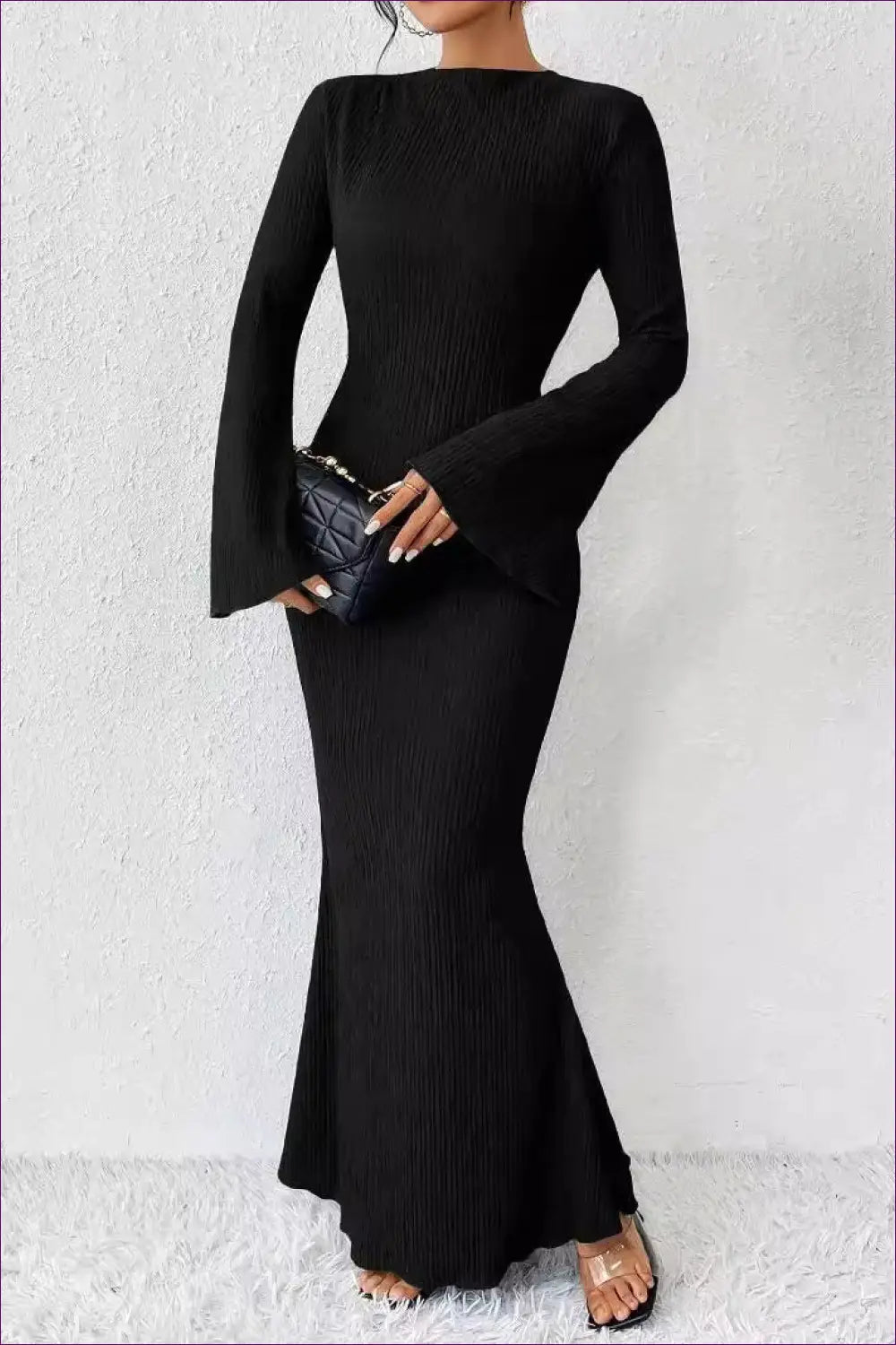 Maxi Dress with Bell Sleeves - Bohemian Sophistication - Dresses - Lingerie Hut - A-line • All Season • Boho • Casual