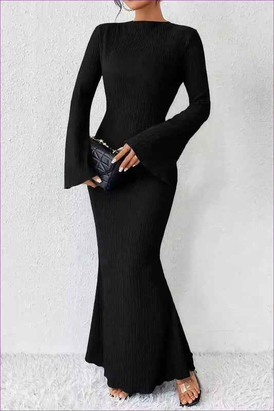 Maxi Dress with Bell Sleeves - Bohemian Sophistication - Dresses - Lingerie Hut - A-line • All Season • Boho • Casual