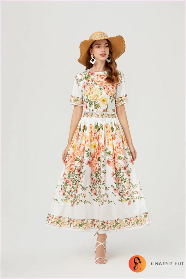 Botanical Maxi Dress - Effortless Garden Glamour