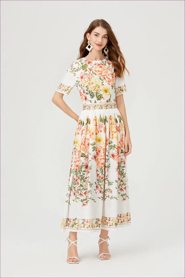 Botanical Maxi Dress - Effortless Garden Glamour