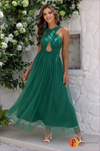 Maxi Cutout Halter Dress - Garden Party Ready - Dresses - Lingerie Hut - A-line • Backless • Boho
