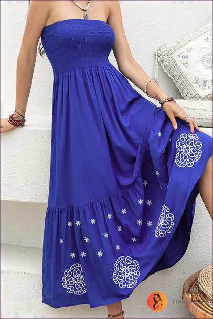 Maxi Dress with Embroidered Details - Bohemian Luxury for A-line, Boho, Casual, Dress, Evening Wear